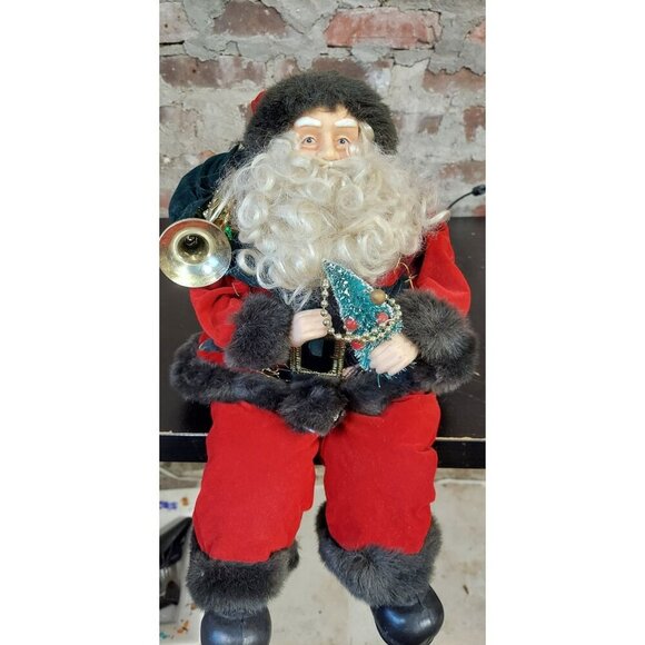 14" Sitting Santa Claus Figure - Christmas Decoration - Vintage - Picture 1 of 4